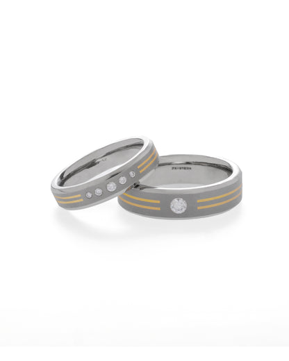 Eternity Continuum -  Titanium Couple Bands