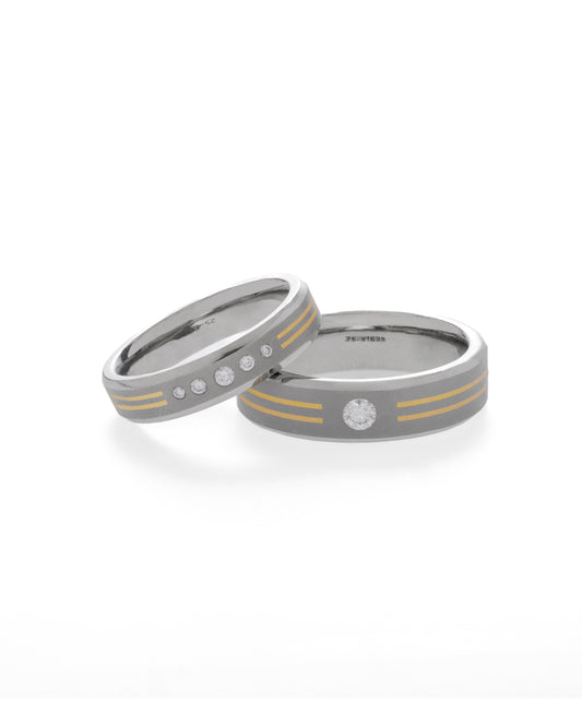 Eternity Continuum -  Titanium Couple Bands