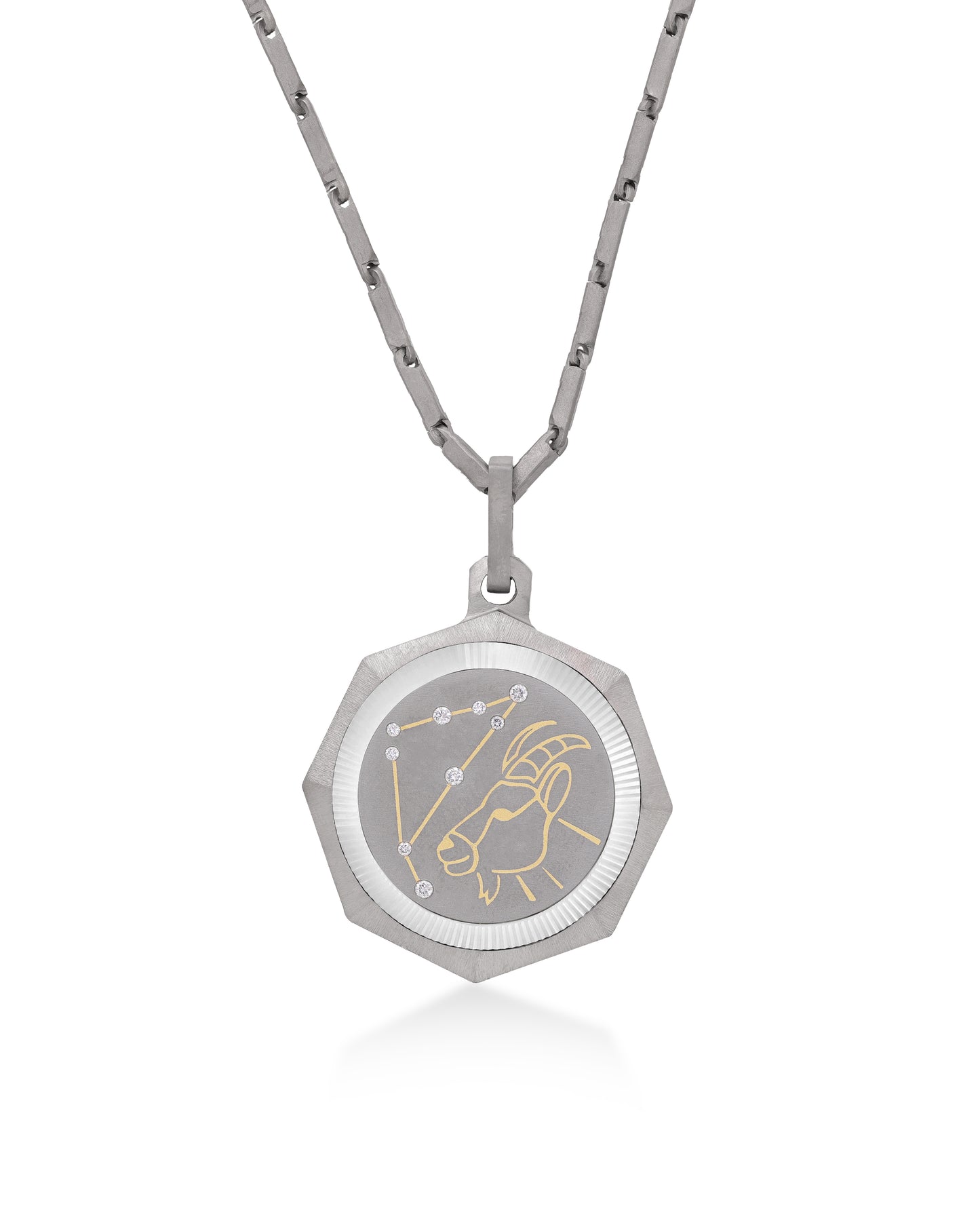 Capricorn – Titanium Zodiac Pendant