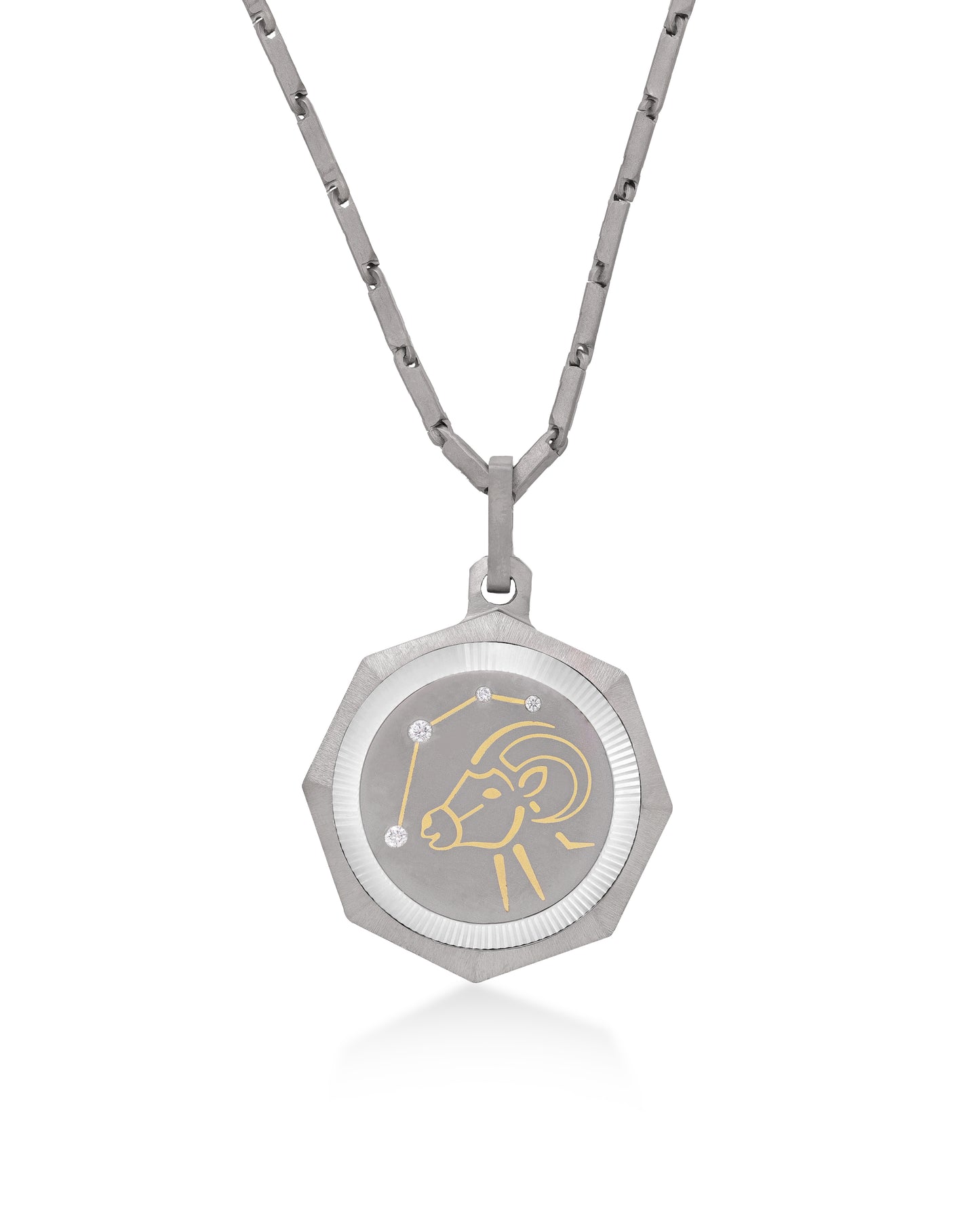 Aries – Titanium Zodiac Pendant