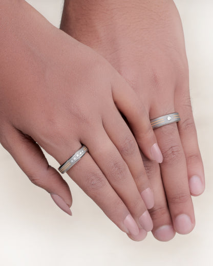 Eternity Continuum -  Titanium Couple Bands