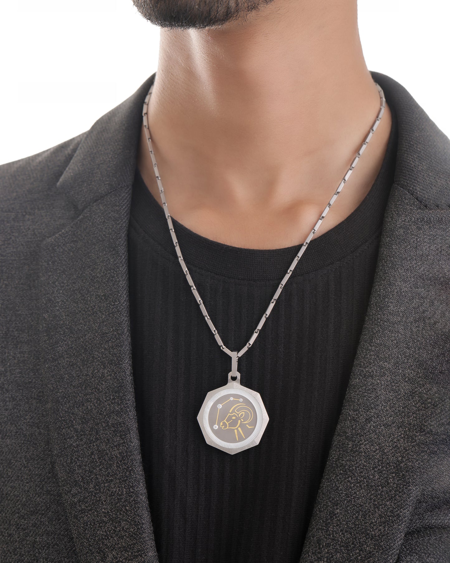 Aries – Titanium Zodiac Pendant