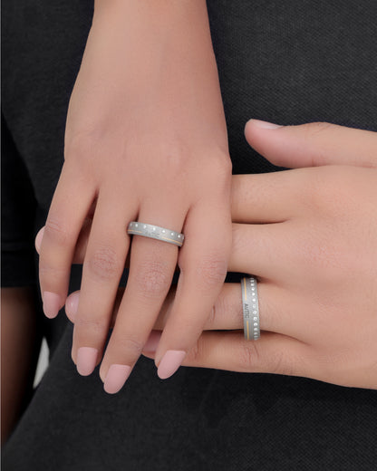 Eternity Forever -  Titanium Couple Bands