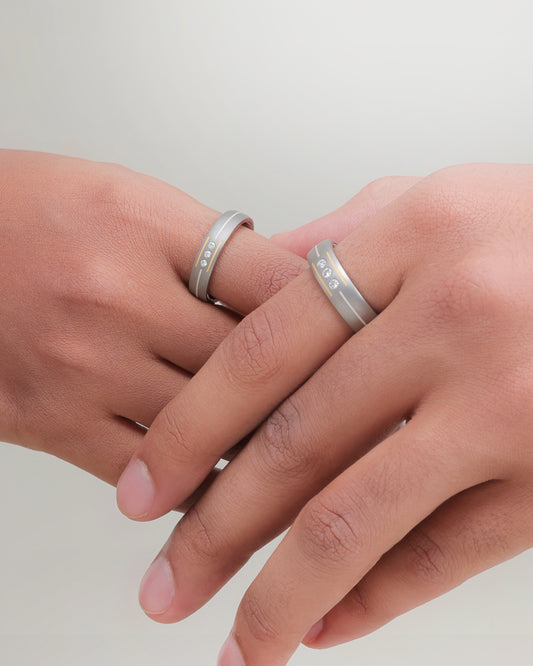 Eternity Vows -  Titanium Couple Bands