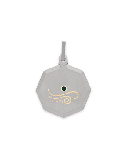 Gemini – Titanium Zodiac Pendant