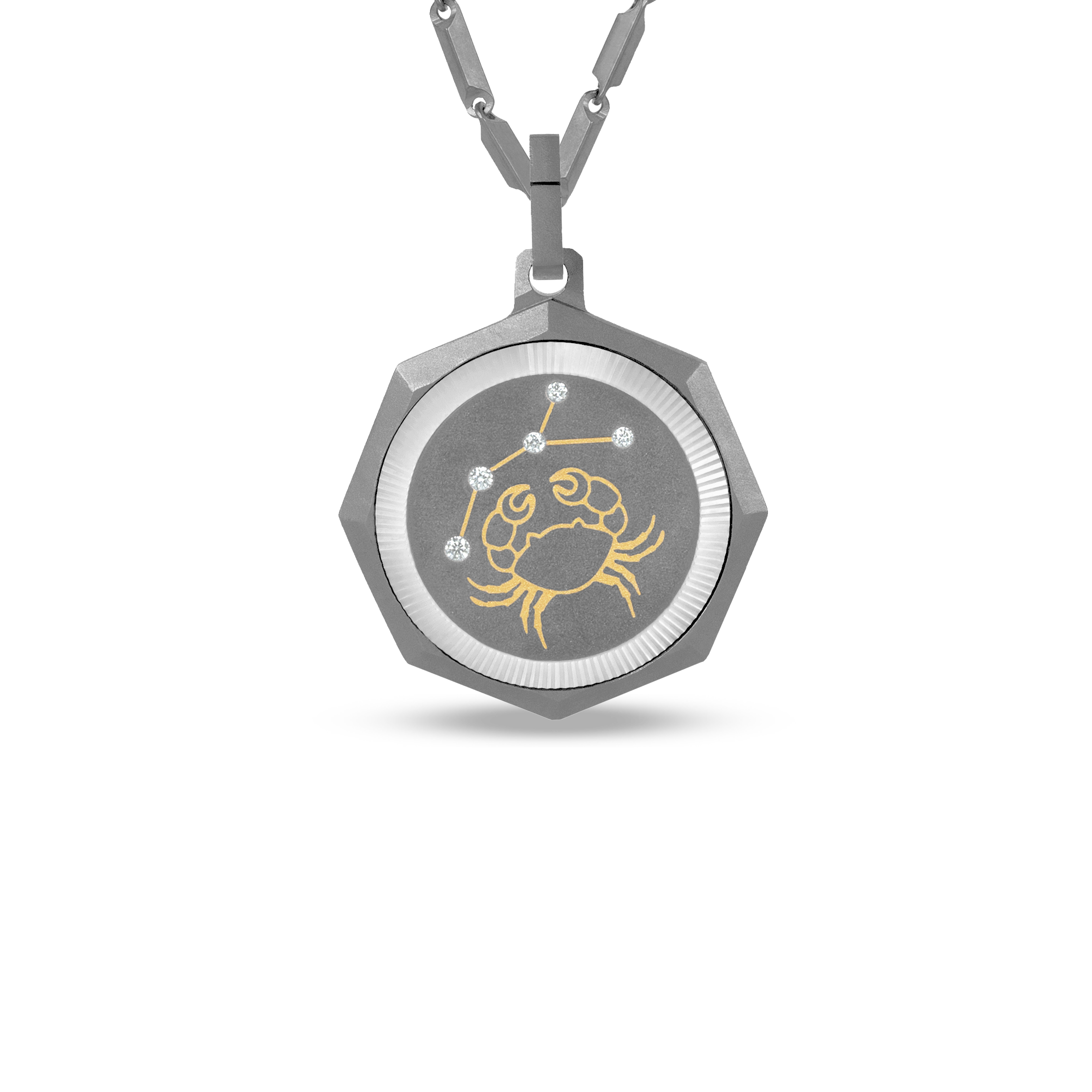 Cancer – Titanium Zodiac Pendant