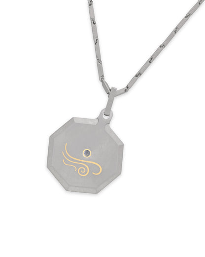 Gemini – Titanium Zodiac Pendant