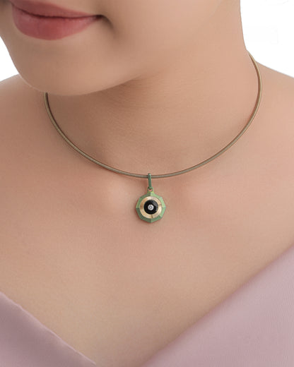 Vibes – Titanium Pendant in Teal Blue Color