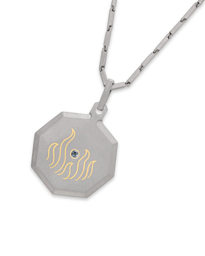 Aries – Titanium Zodiac Pendant