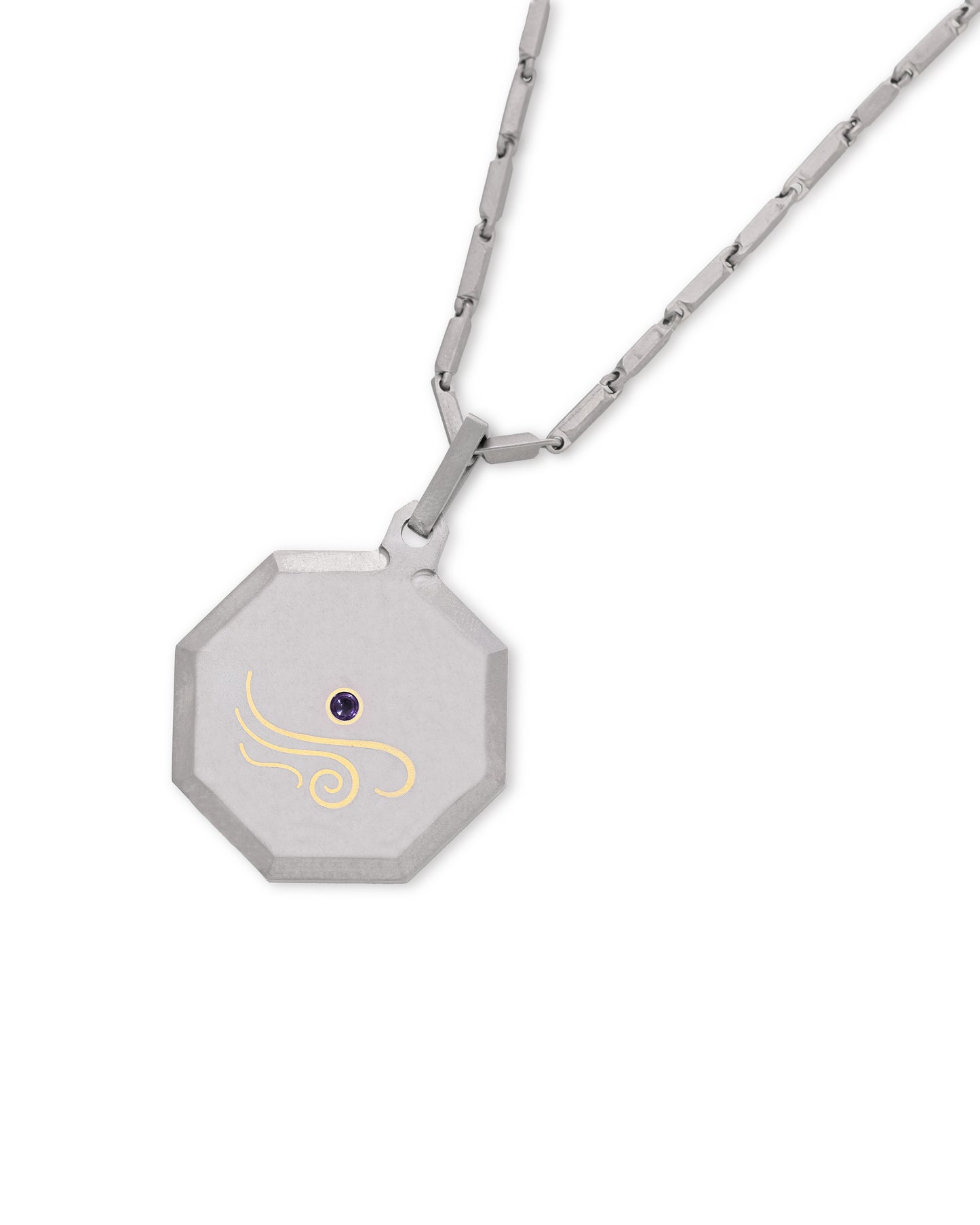Aquarius – Titanium Zodiac Pendant