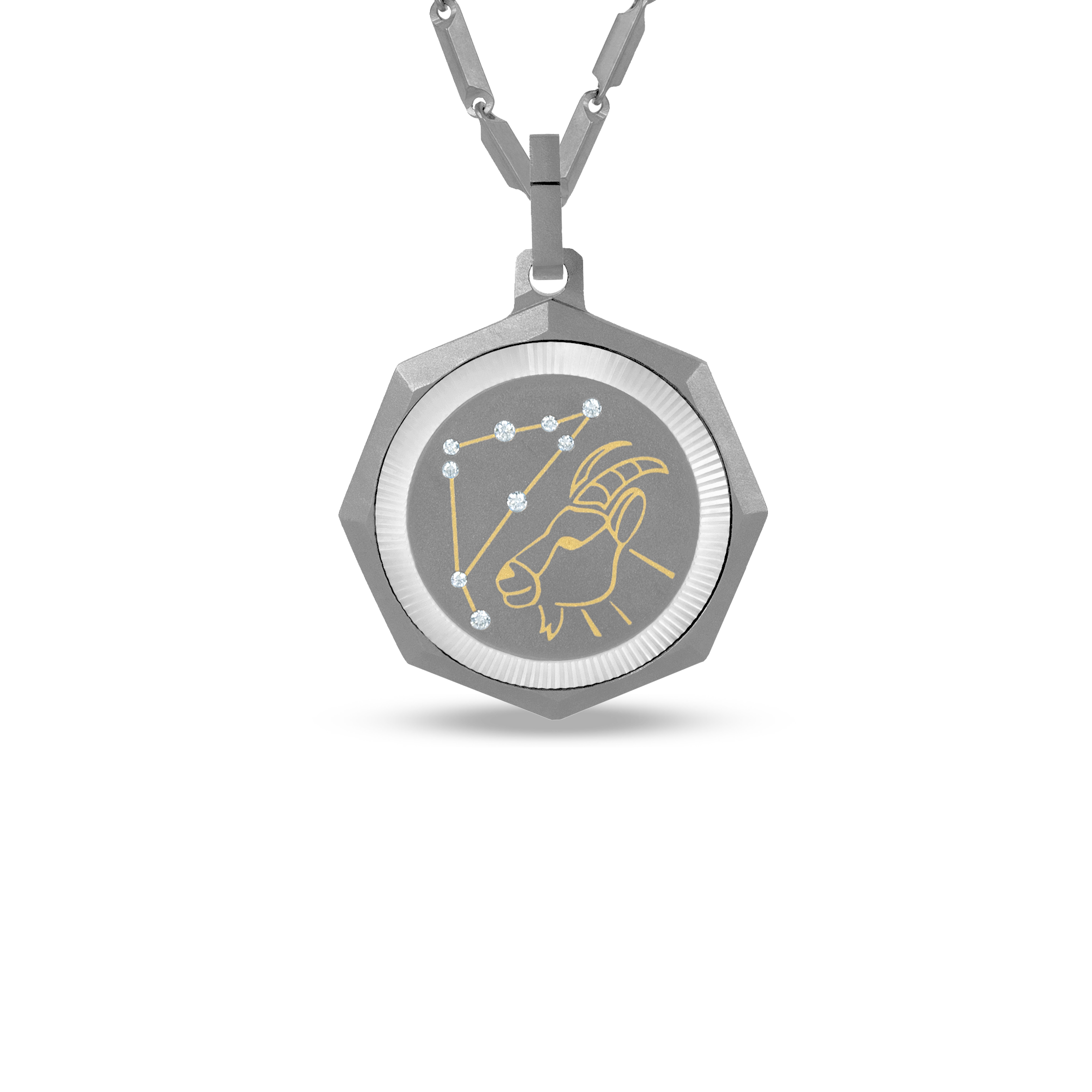 Capricorn – Titanium Zodiac Pendant