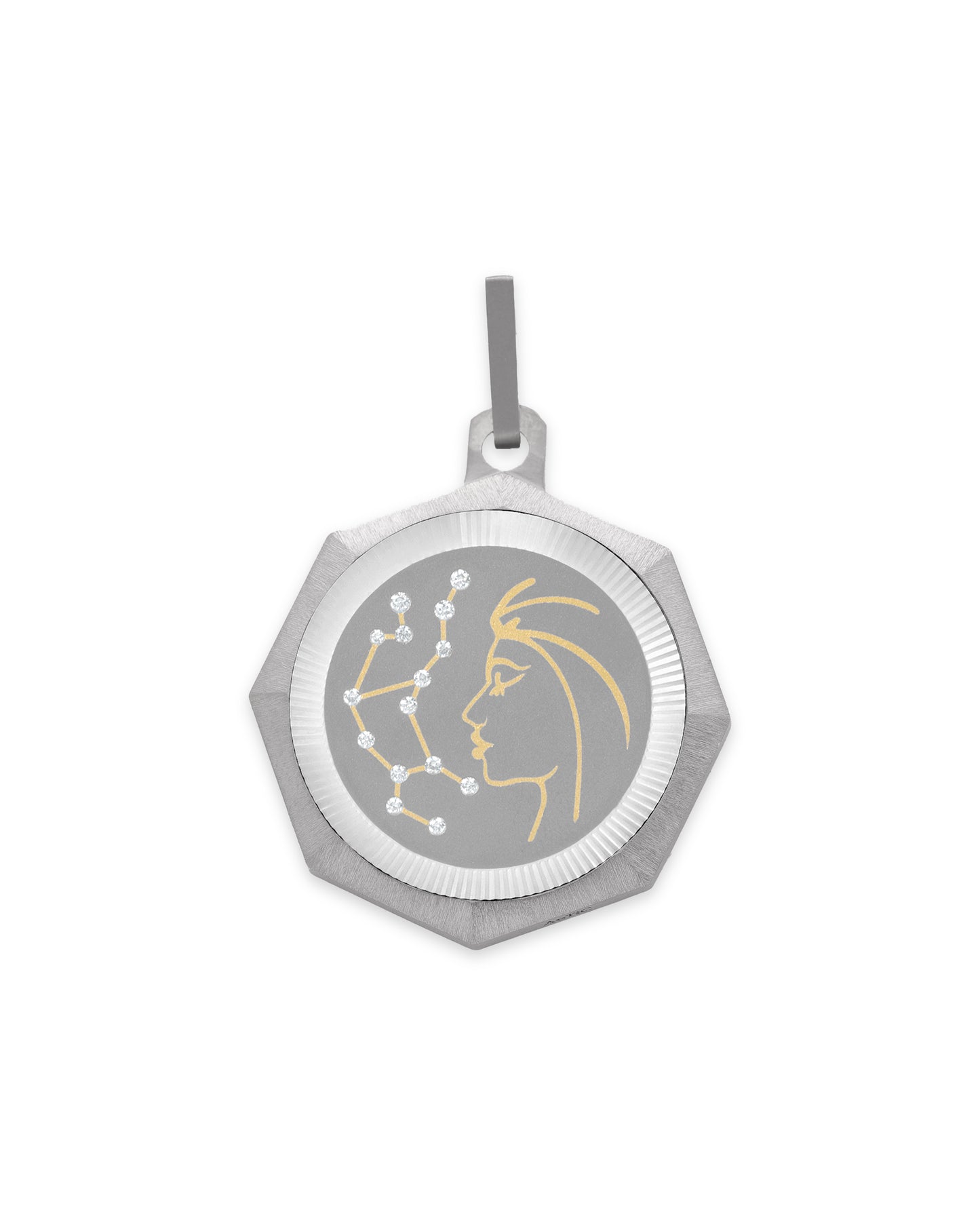 Virgo – Titanium Zodiac Pendant