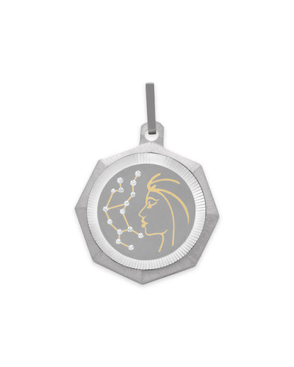 Virgo – Titanium Zodiac Pendant