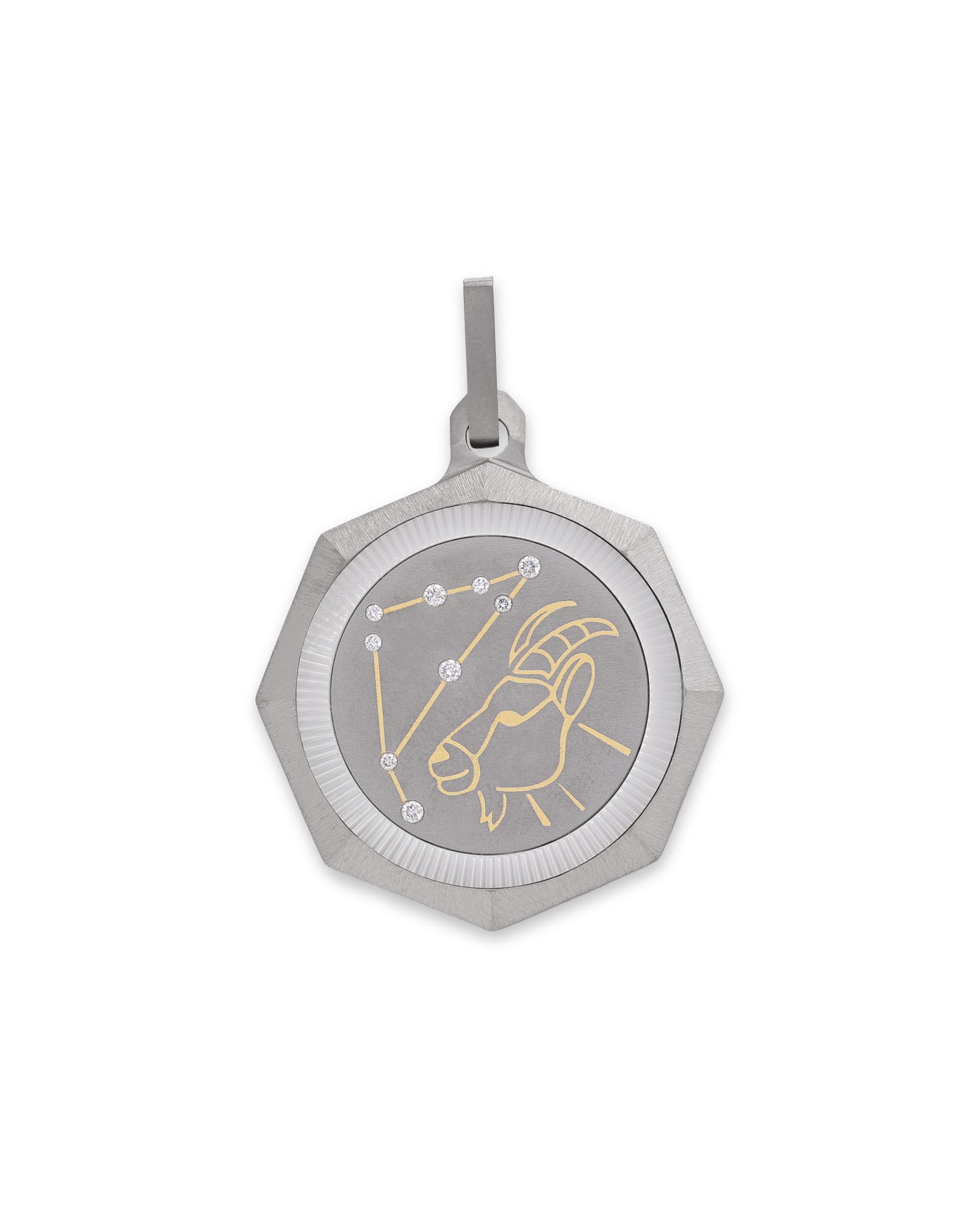 Capricorn – Titanium Zodiac Pendant