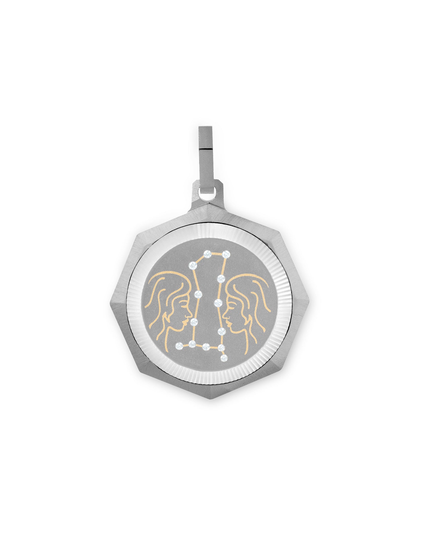 Gemini – Titanium Zodiac Pendant