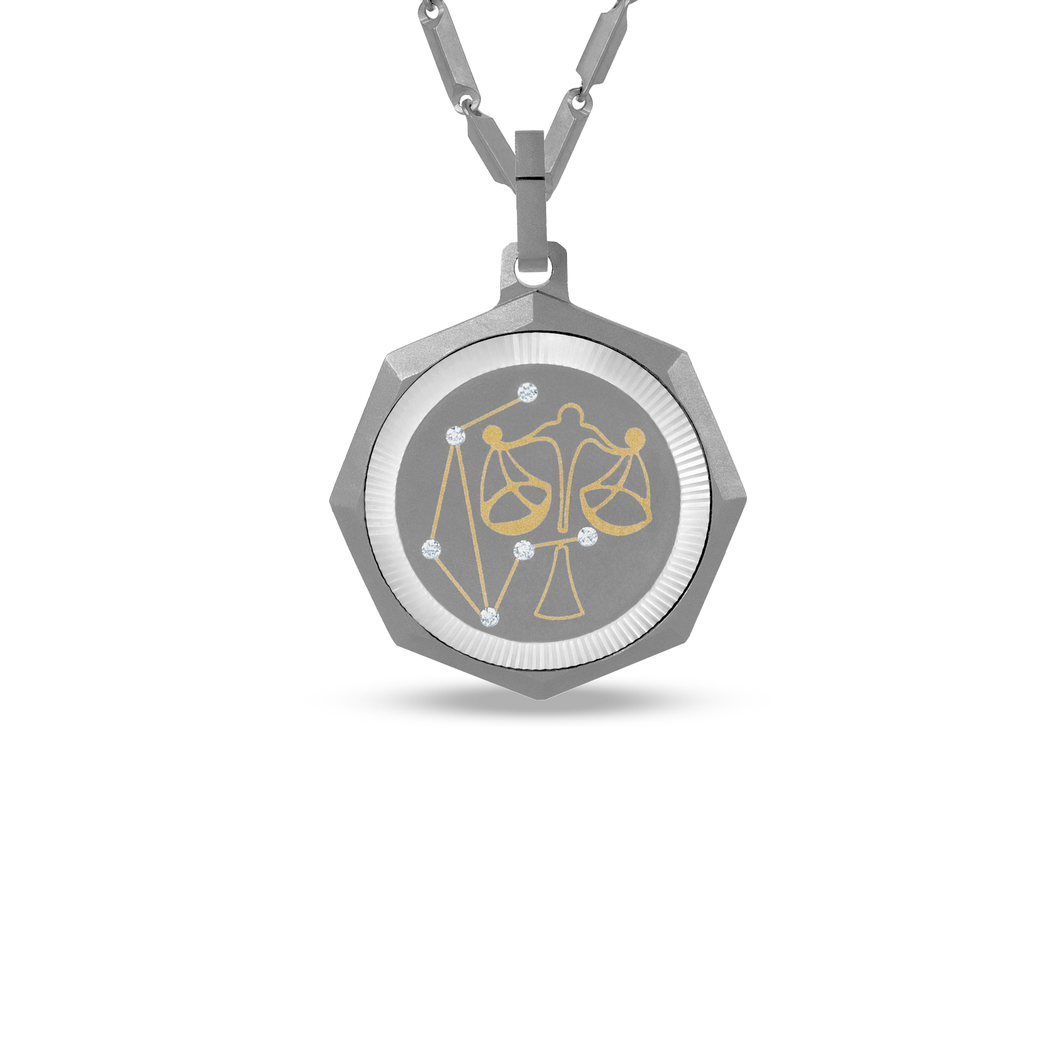 Libra – Titanium Zodiac Pendant