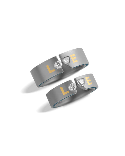 LOVE – Titanium Couple Bands