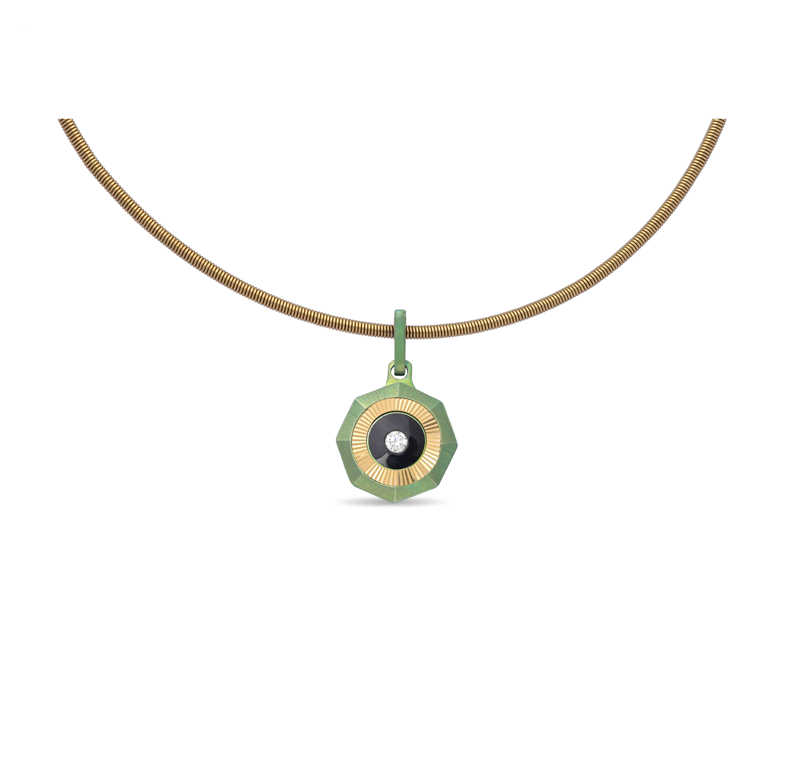 Vibes – Titanium Pendant in Teal Blue Color